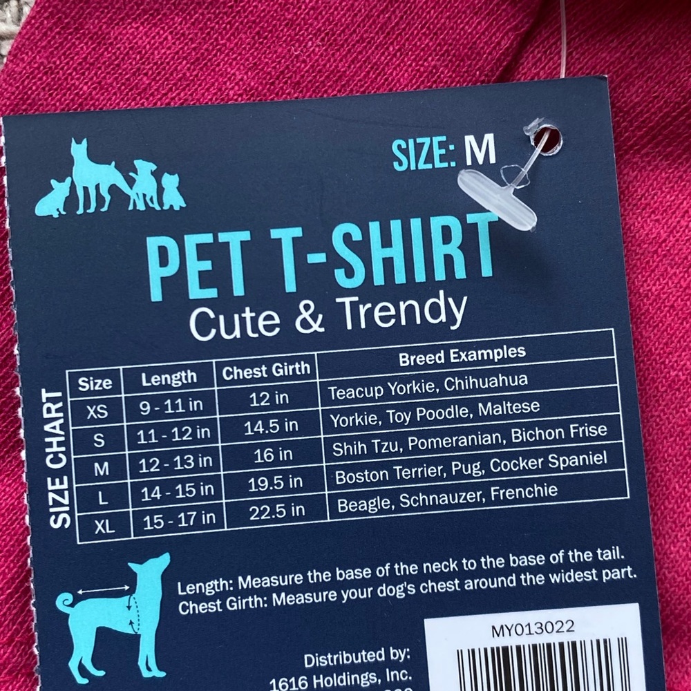 Resting Beach Face Colorblock Pink Dog Pet Shirt Size Medium NWT - Picture 5 of 5